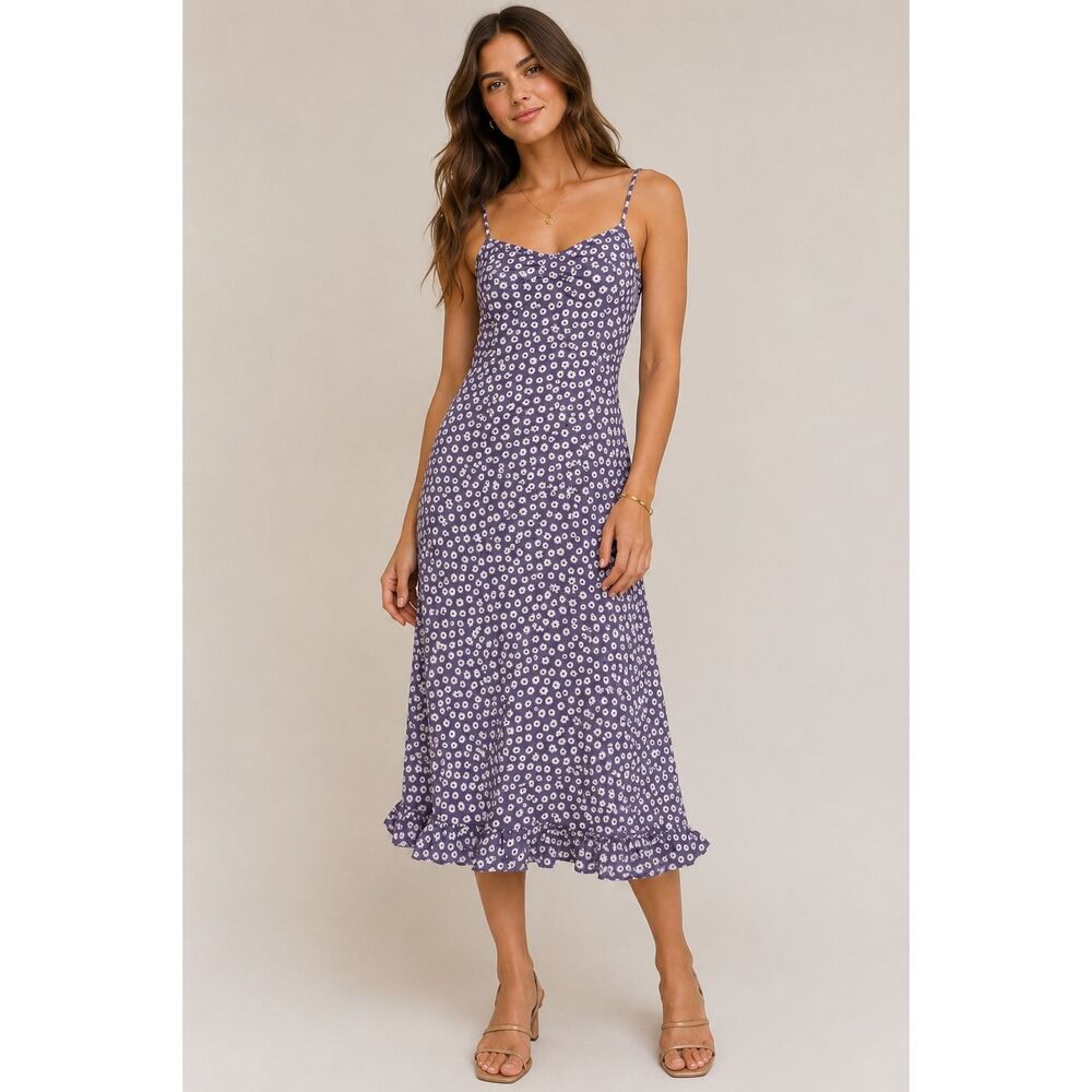 Faithfull The Brand x Anthropologie Daisy Floral Midi Dress Size 4